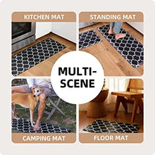 Kitchen Mat and Kitchen Rugs 2 PCS, Cushioned 1/2 Inch Thick Anti Fatigue Waterproof Mat, Comfort Standing Desk Mat, Kitchen Floor Mat with Non-Skid & Washable for Home, Office, Sink - Grey