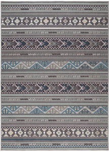 Moroccan Geometric Low Profile Pile Indoor Area Rugs Gray