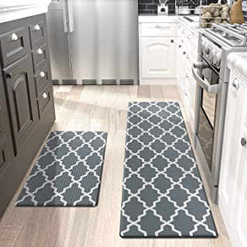 Kitchen Rugs Mats Non Slip Waterproof Padded PU Leather Floor Mats