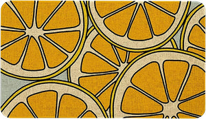 Mloabuc Yellow Lemon Decorative Kitchen Mats Set of 2, Anti Fatigue Waterproof Stain Resistant Floor Rug Non Slip Cushioned Floor Mat - 17x29 and 17x47 Inch
