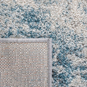 Modern Abstract Area Rug,  Ivory/Blue