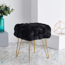 Home Mirage Modern Contemporary Square Woven Upholstered Ottoman Table