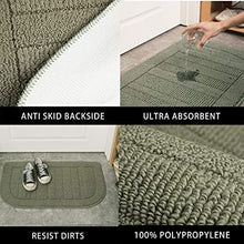 BEQHAUSE 30x18 Inch Kitchen Rug Mats, Durable Anti-Slip Absorbent Dirt-Resistant Kitchen Rug Pet Mat Machine Washable (Beige)