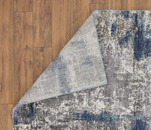 Euston Collection Blue Abstract Soft Area Rug
