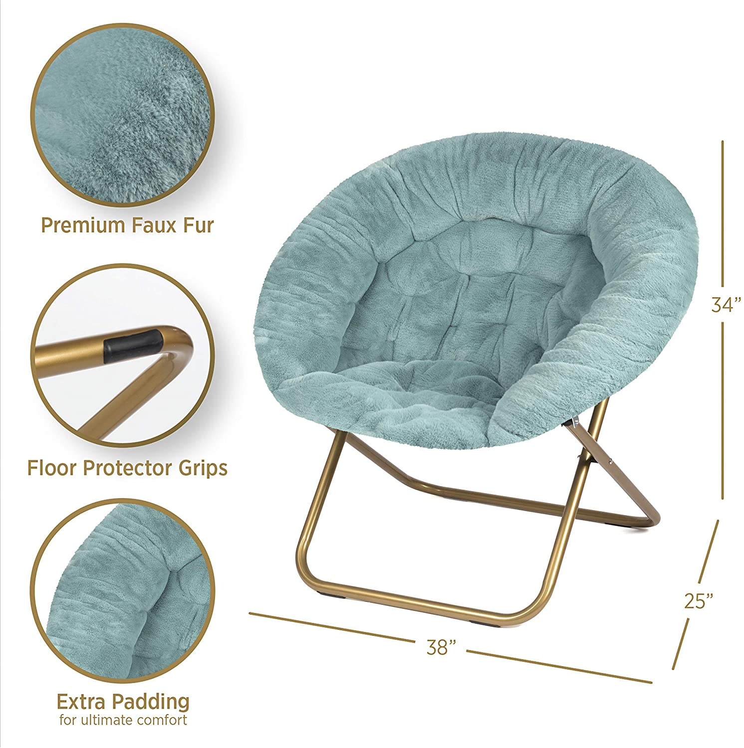 Extra large saucer outlet chair