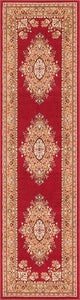 Traditional Medallion Burgundy Soft Area Rug