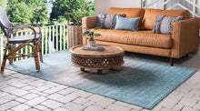 Outdoor Modern Collection Distressed Gradient Transitional Light Aqua