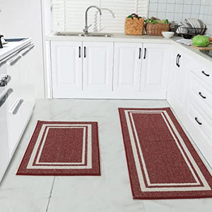 Kitchen Mat [2 PCS] Thick Kitchen Rugs Non-Skid Ergonomic Comfort