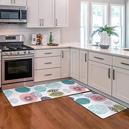 Colorful Kitchen Rug, Non-slip Kitchen Mat Waterproof Kitchen Rugs