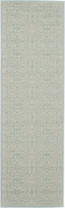 Transitional Floral Ivory/Green Area Rug