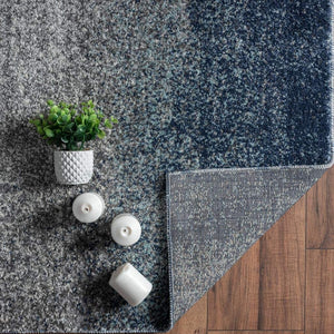 Lagos Collection Blue Modern Soft Area Rug