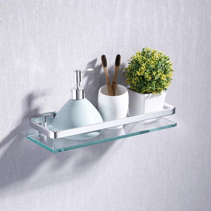 High Quality Glass Shelf Bathroom Kitchen Shelf Single Tier Wall