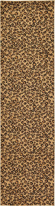 Wildlife Leopard Animal Print Light Brown Soft Area Rug