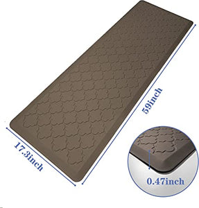 Kitchen Mat Cushioned Anti-Fatigue Kitchen Floor Mats, Thick Non-Slip Waterproof Kitchen Rugs and Mats, Comfort Standing Mat for Sink,Office,House,Laundry, 17.3"x29", Gray