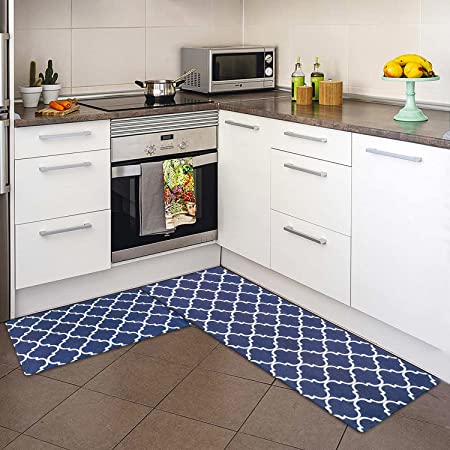 Kitchen Mat [2 PCS] Kitchen Rug Set，Kitchen Floor Mats Cushioned