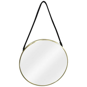 Crestview Collection Hadley Brass 18" Round Wall Mirror