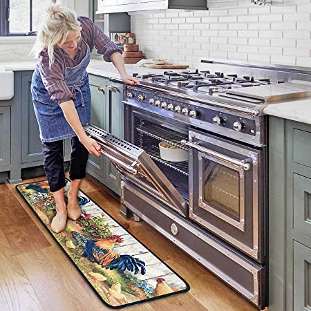 Non Skid Washable Absorbent Microfiber Kitchen Mats for Floor Anti Fat –  Modern Rugs and Decor