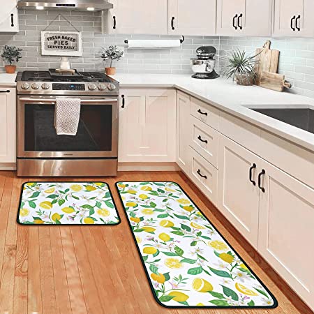SIXHOME Kitchen Mats for Floor 17 x 32 Anti Fatigue Kitchen Rug 1/2 inch  Thick Brown Non-Slip Extra Support Standing Pad 