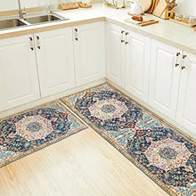 Kitchen Rugs Kitchen Mat Set of 2 Kitchen Rug Non-Slip Kitchen Rugs and Mats 47.3x17.3/31.5x17.3 Inch Floor Mat Doormat Runner Rug for Kitchen, Laundry, Living Room, Bedroom, Bathroom, Front Door