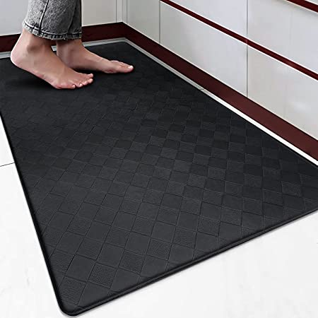 Kitchen Rugs Mats Non Slip Waterproof Padded PU Leather Floor Mats Are  Wear-Resistant Anti-Greasy Black Foot Pad PVC Air Cushion - AliExpress