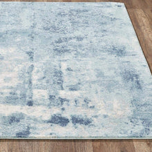 Kingsbury Collection Abstract blue Modern Soft Area Rug