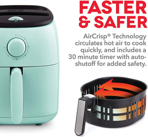 2.6 Qt Air Fryer 1000 watts, Oven Cooker W/ Temperature Control, Recipe Guide