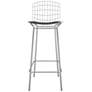 Madeline 28" High Silver and Black Barstool