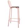 Madeline 28" High Rose Pink Gold and Black Barstool