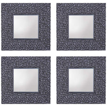 Northwood Silver 11 1/4" Square Wall Mirrors Set of 4