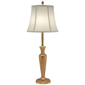 Tannehill Umbered Brass Metal Buffet Table Lamp