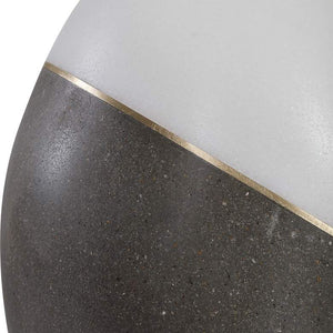 Tanali Charcoal and Polished White Table Lamp