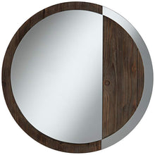 Julimar Brown Wood 34" Round Wall Mirror