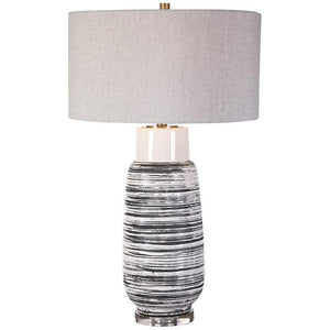 Magellan Distressed Aged Ivory Glaze Table Lamp