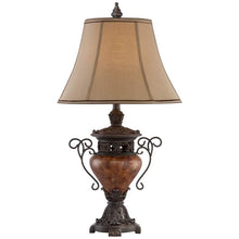 Bronze Crackle Large Urn Table Lamp with Table Top Dimmer