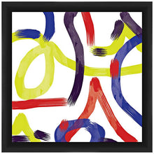 Watercolor Strokes 18" Square Framed Abstract Wall Art