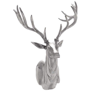 Stag Party 23" High Deer Head Aluminum Wall Art