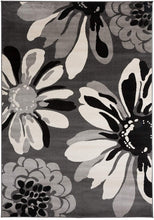 Floral Gray Soft Area Rug