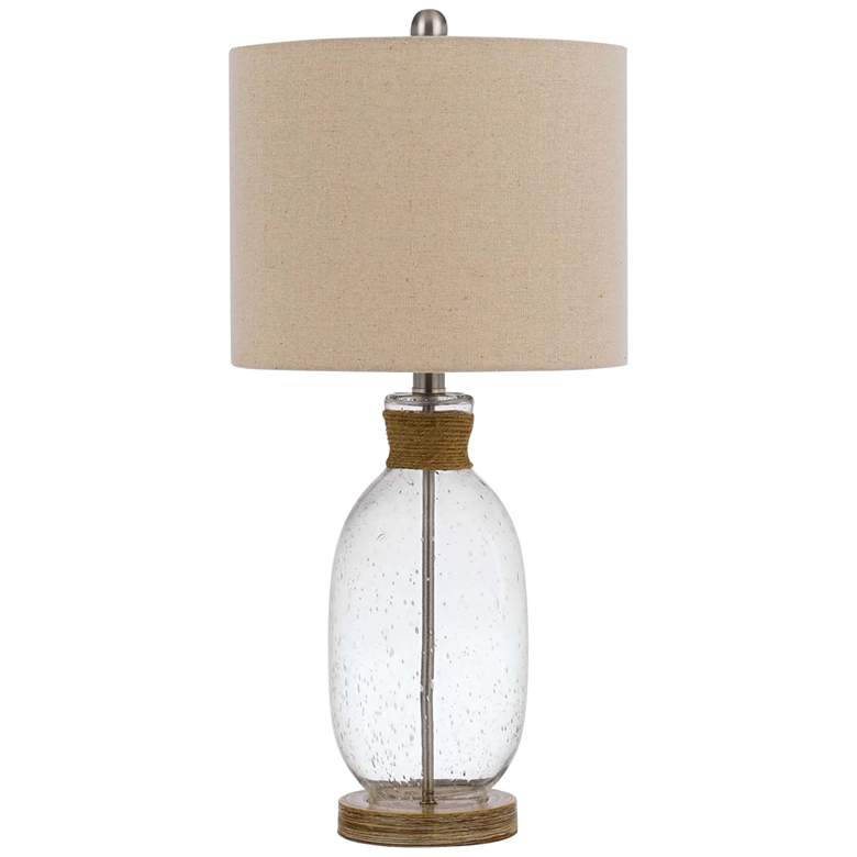 Seymour Clear Bubble Glass Rope Table Lamp