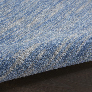 Solid Contemporary Blue/Grey Indoor/Outdoor Area Rug