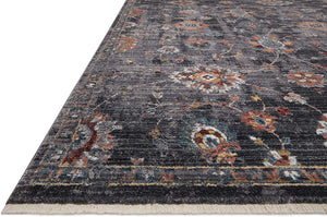 Samra Collection  Charcoal / Multi, Transitional Soft Area Rug