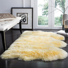 Sheep Skin Collection White  Handmade Rustic Glam Genuine Pelt Extra Thick Accent Soft Area Rug