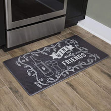 J&V TEXTILES Anti Fatigue for Floor, Embossed Themed Cushioned Kitchen Runner Rug Mat, Non Slip, Easy Wipe Clean, 1/2 Inch Thick, 20" x 39" (Home Sweet Home