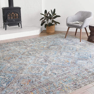 Dante Collection Distressed/Vintage Persian Soft Area Rug Multi