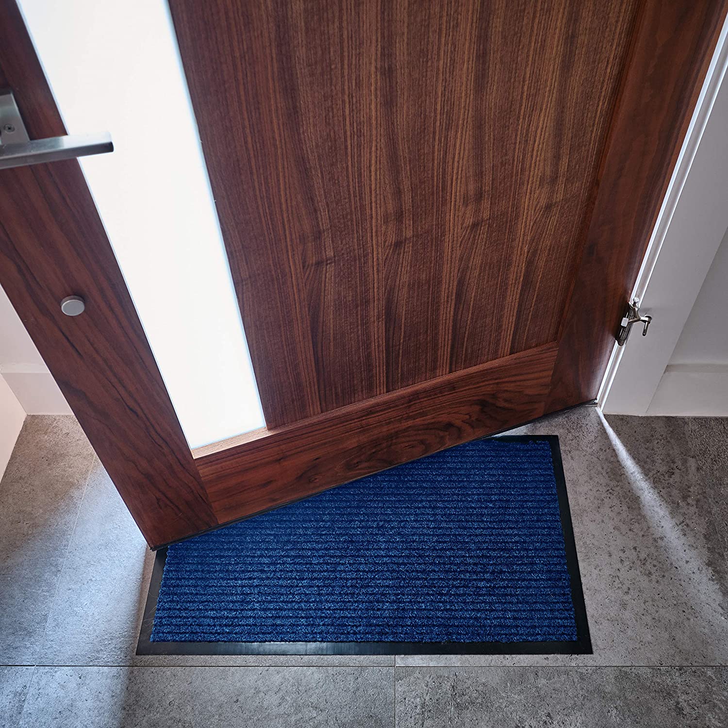 Barnyard Designs 'Welcome' Doormat Welcome Mat for Outdoors, Large Front  Door Entrance Mat, 30x17, Grey