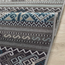 Moroccan Geometric Low Profile Pile Indoor Area Rugs Gray