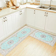 Kitchen Rugs Kitchen Mat Set of 2 Kitchen Rug Non-Slip Kitchen Rugs and Mats 47.3x17.3/31.5x17.3 Inch Floor Mat Doormat Runner Rug for Kitchen, Laundry, Living Room, Bedroom, Bathroom, Front Door