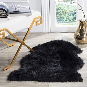 Sheep Skin Collection White  Handmade Rustic Glam Genuine Pelt Extra Thick Accent Soft Area Rug