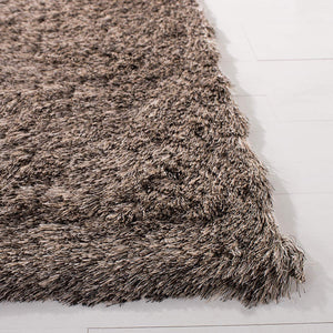 Premium Handmade Silken Sable Brown Plush Shag Area Rug