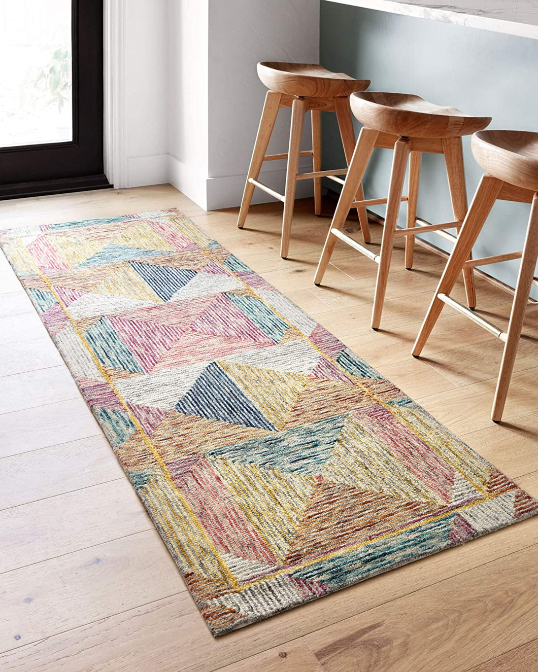 Spectrum Collection Silver / Fiesta, Contemporary Accent Soft Area Rug,