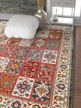 Modern Floral Panel Persian Design Multicolor Area Rug